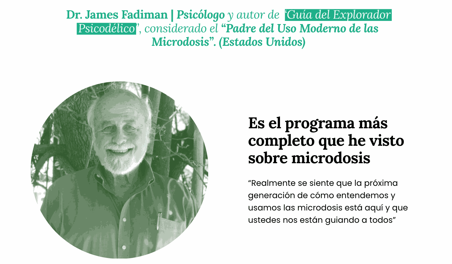  Testimonio de Fadiman sobre el Modelo Microhuasca 