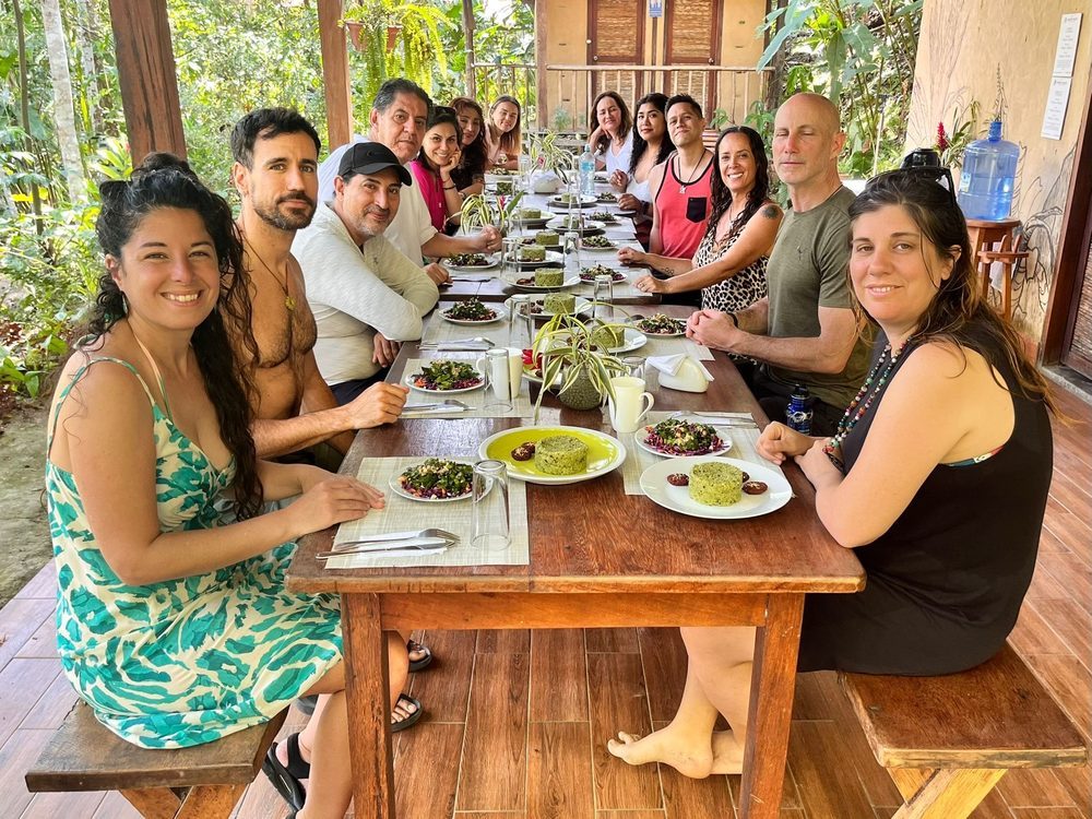Comida compartida durante el retiro